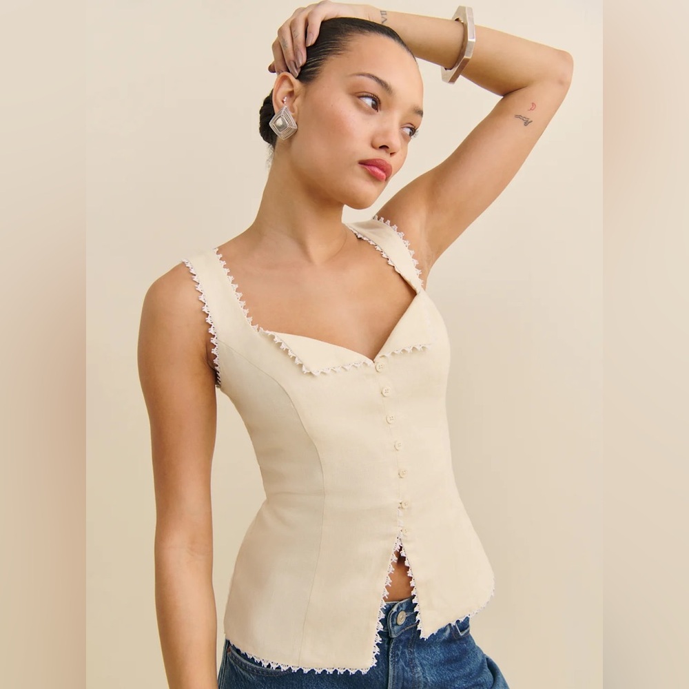 Reformation Viola Linen top